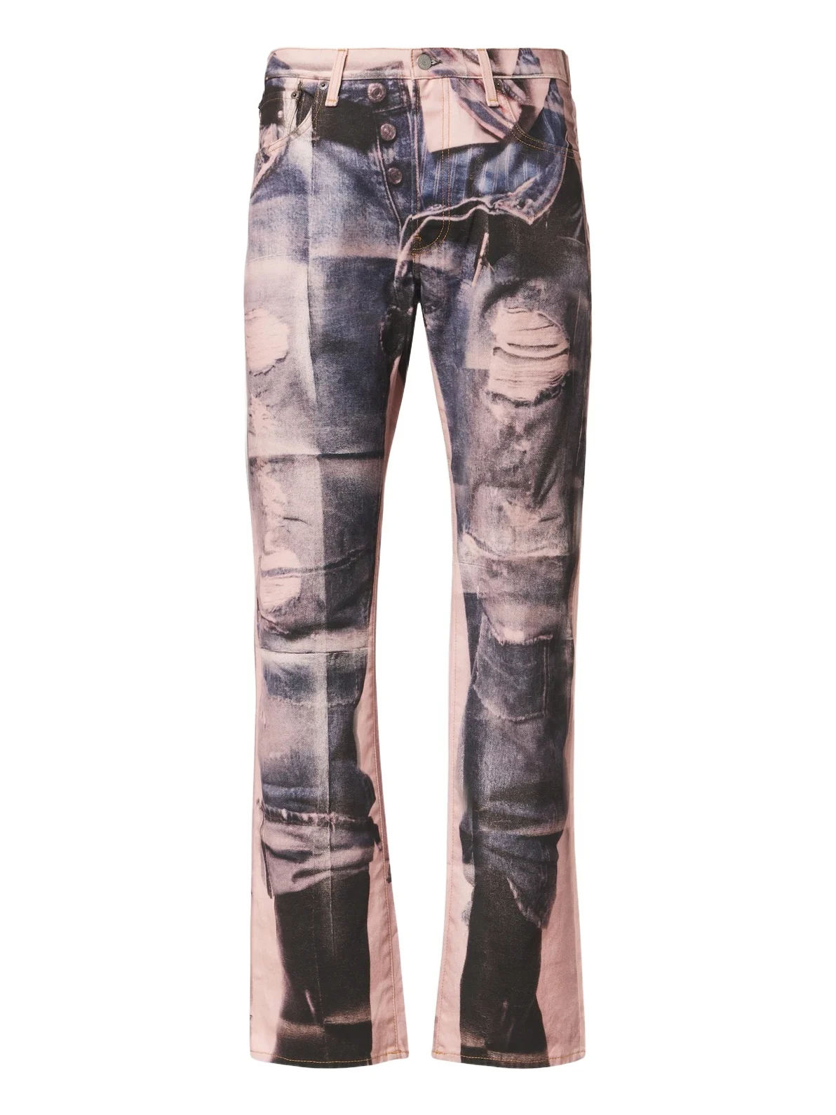 1996M trompe l'ail straight jeans