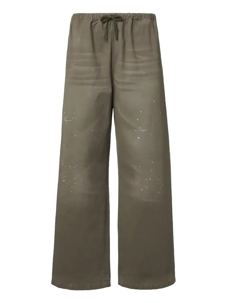 Cotton twill wide-leg pants Cotton twill wide-leg pants