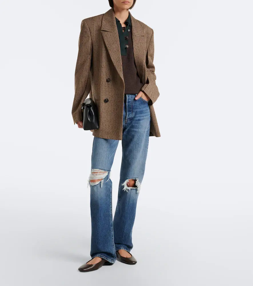 Frame The Vertical distressed straight jeans | Thumbnail 2 Frame The Vertical distressed straight jeans | Thumbnail 2