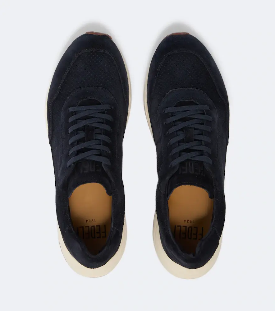 FEDELI Suede-trimmed sneakers | Thumbnail 3