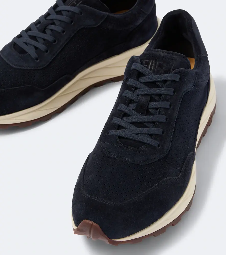 FEDELI Suede-trimmed sneakers | Thumbnail 4