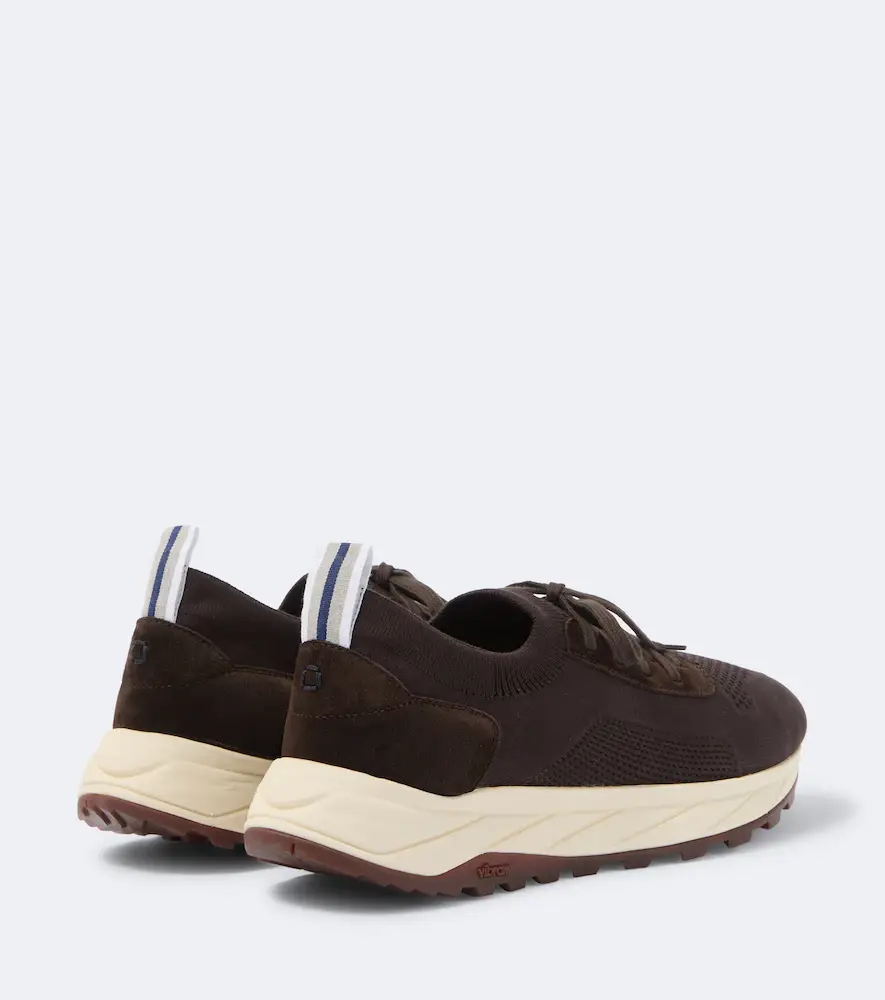 FEDELI Knitted suede-trimmed sneakers | Thumbnail 4