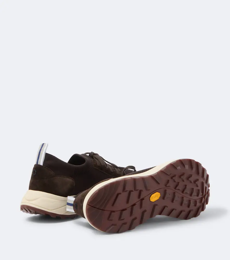 FEDELI Knitted suede-trimmed sneakers | Thumbnail 5