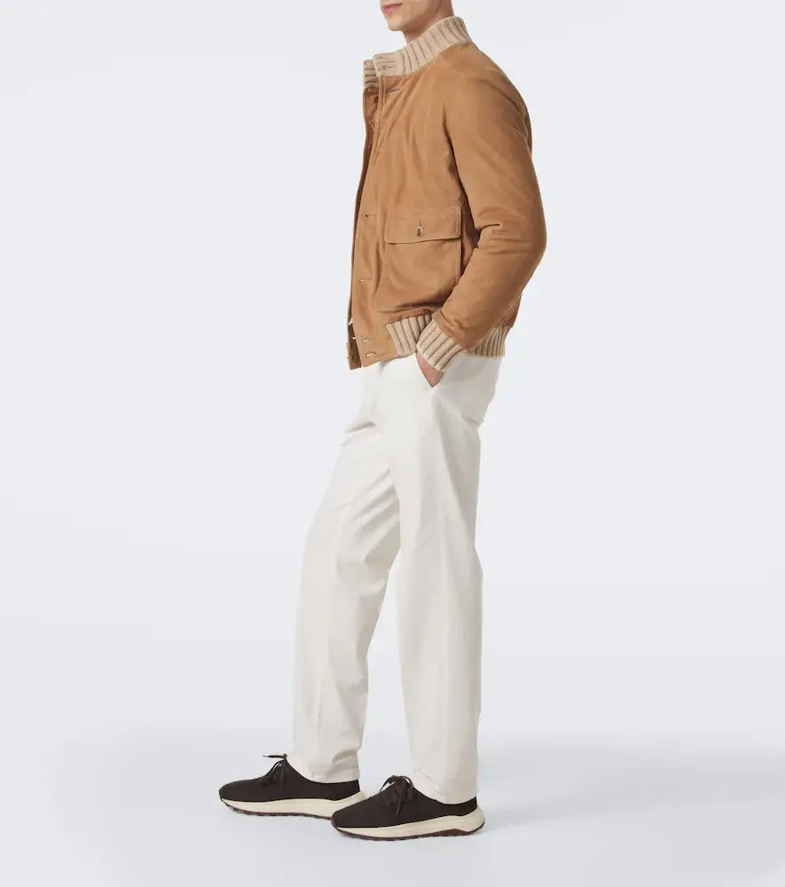 FEDELI Knitted suede-trimmed sneakers | Thumbnail 7