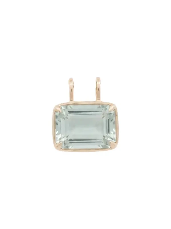 10.20ct Green Amethyst 18K Gold Small Statement Pendant