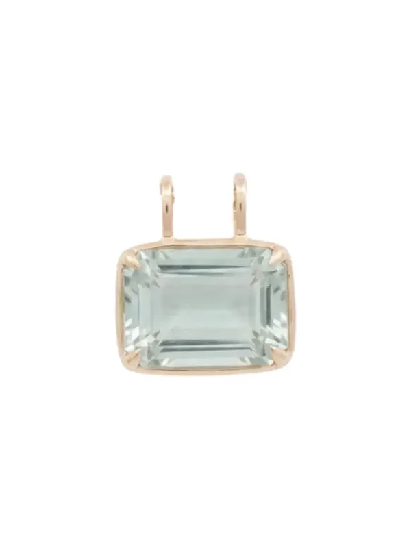 22.63ct Green Amethyst 18K Gold Medium Statement Pendant