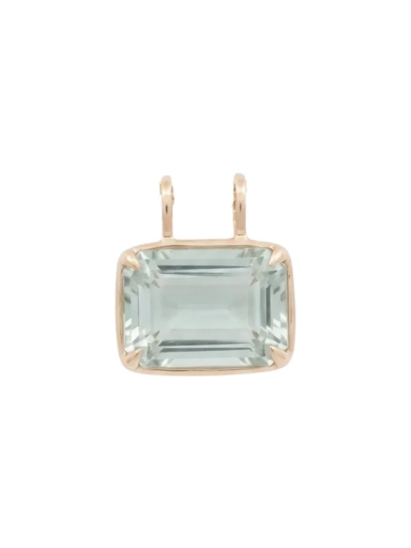 22.63ct Green Amethyst 18K Gold Medium Statement Pendant