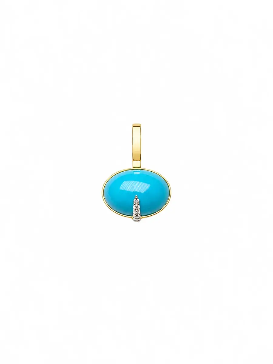 Wish Fine Jewelry 5.20ct Turquoise Diamond 18K Gold Small Pendant | Image 1 Wish Fine Jewelry 5.20ct Turquoise Diamond 18K Gold Small Pendant | Image 1