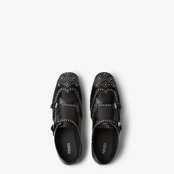 Fendi Stud Leather Double Monk Strap Loafers | Thumbnail 4 Fendi Stud Leather Double Monk Strap Loafers | Thumbnail 4