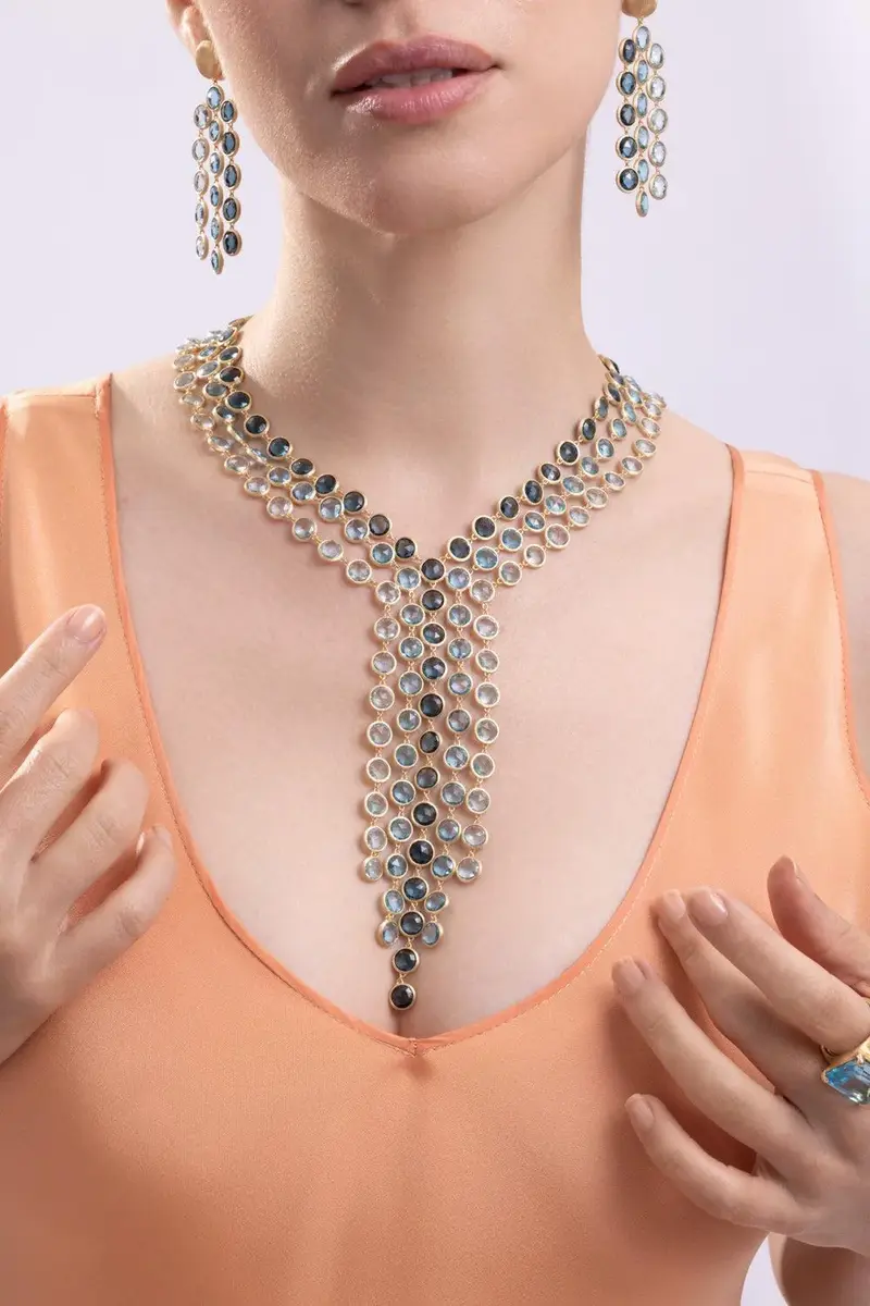 MARCO BICEGO Blue Topaz Six Strand Jaipur Necklace | Thumbnail 2 MARCO BICEGO Blue Topaz Six Strand Jaipur Necklace | Thumbnail 2