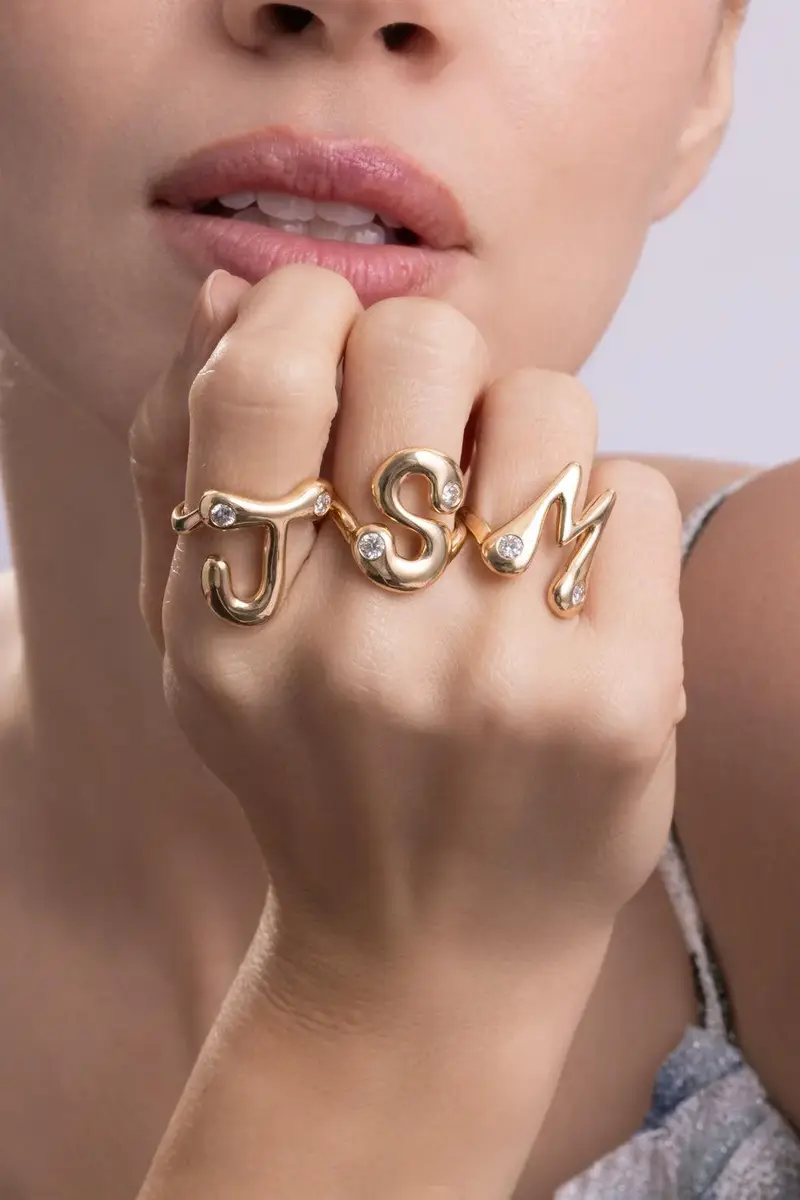 Brent Neale Diamond J Bubble Ring | Thumbnail 2