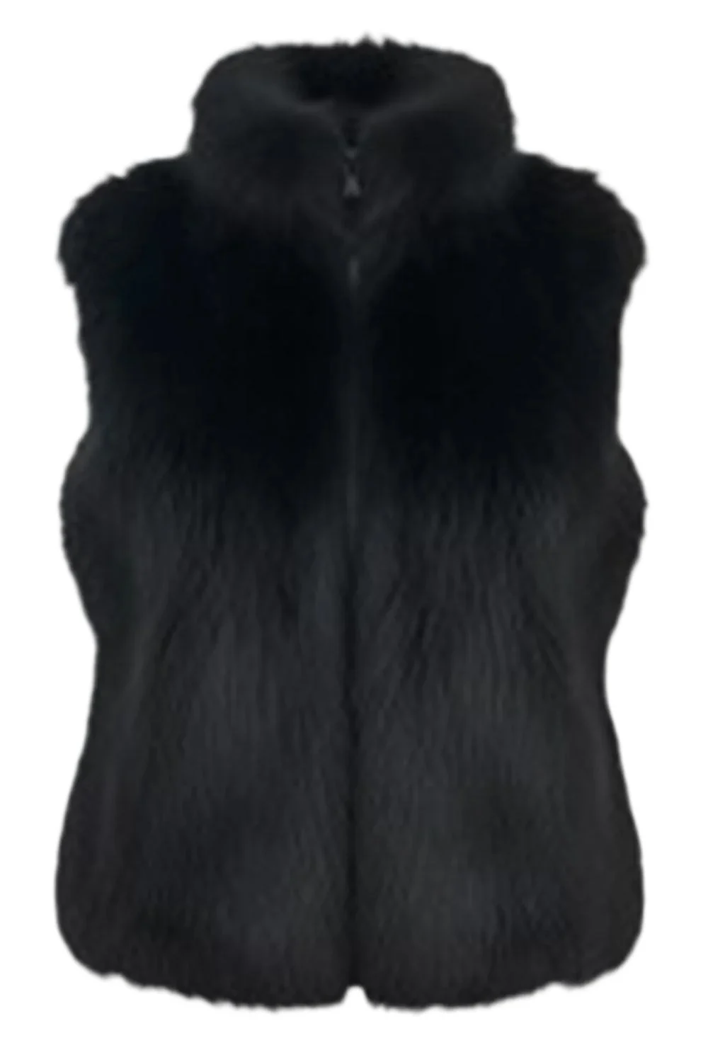 SUSAN BENDER Funnel Neck Zip Vest
