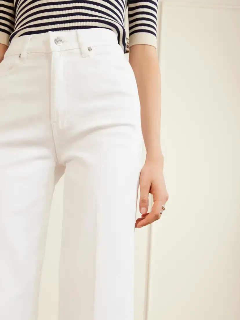 Frame Le Slim Palazzo Crop Frayed High-rise Wide-leg Jeans | Thumbnail 4 Frame Le Slim Palazzo Crop Frayed High-rise Wide-leg Jeans | Thumbnail 4