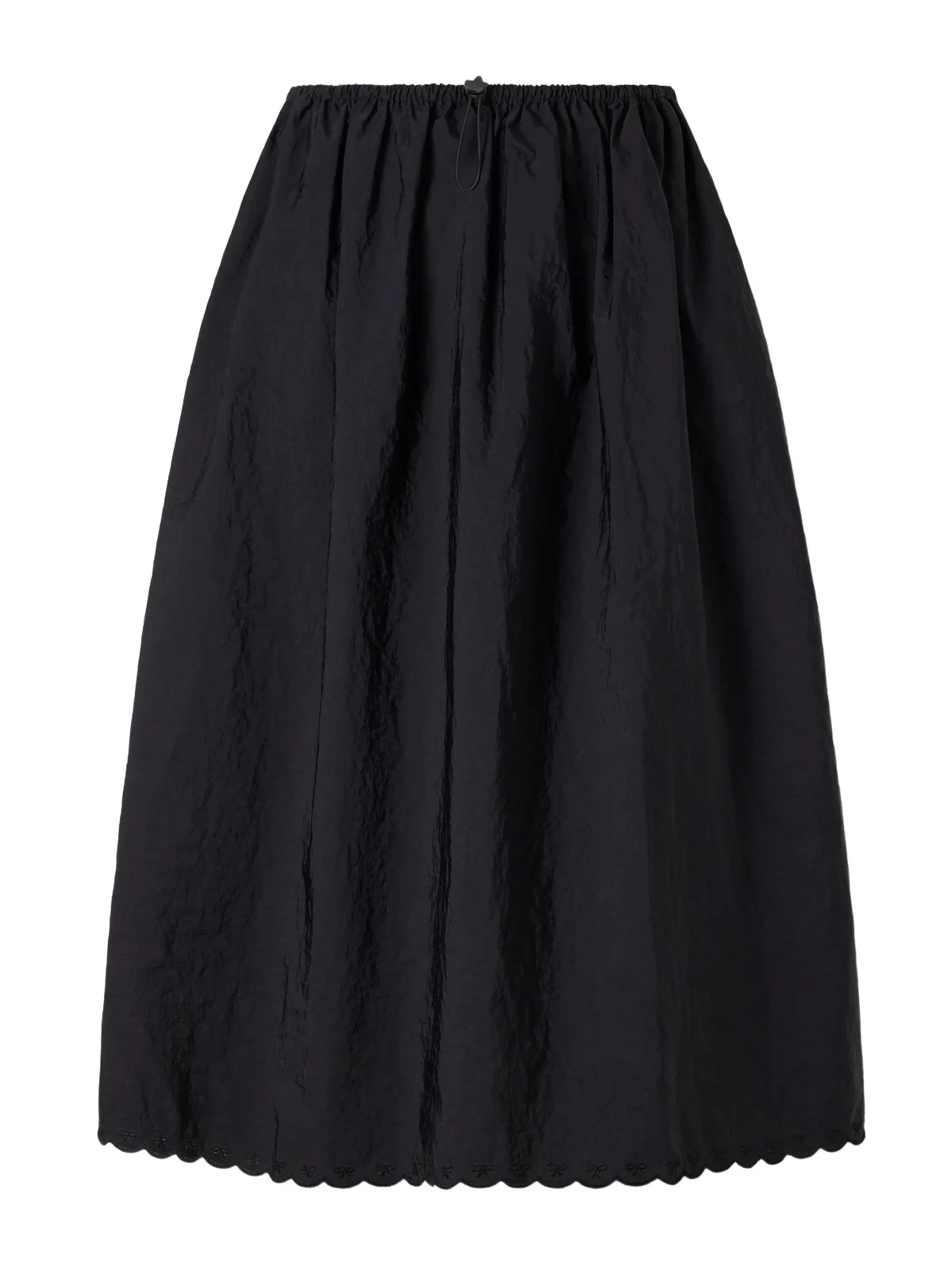 Cbfiella Embroidered Scalloped Taffeta Midi Skirt Cbfiella Embroidered Scalloped Taffeta Midi Skirt