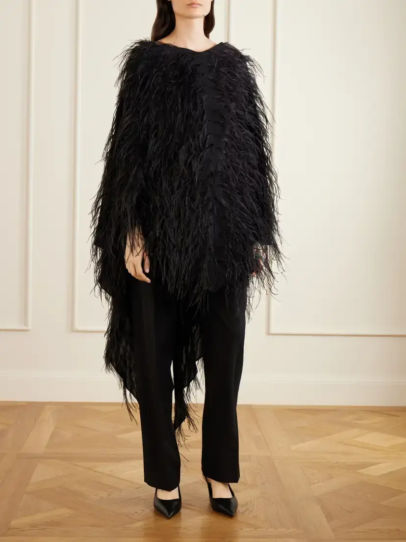 Sharon Wauchob Feathers-embellished Silk Cape | Thumbnail 2 Sharon Wauchob Feathers-embellished Silk Cape | Thumbnail 2