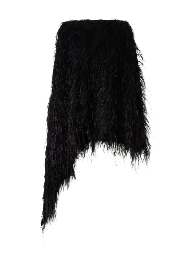 Sharon Wauchob Feathers-embellished Silk Cape | Image 1 Sharon Wauchob Feathers-embellished Silk Cape | Image 1