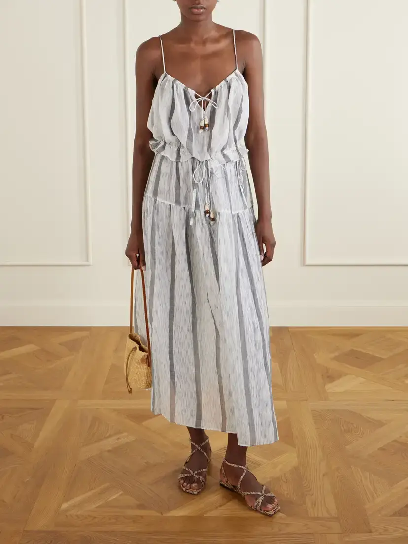 Ulla Johnson Almia Striped Cotton Coverup | Thumbnail 2 Ulla Johnson Almia Striped Cotton Coverup | Thumbnail 2