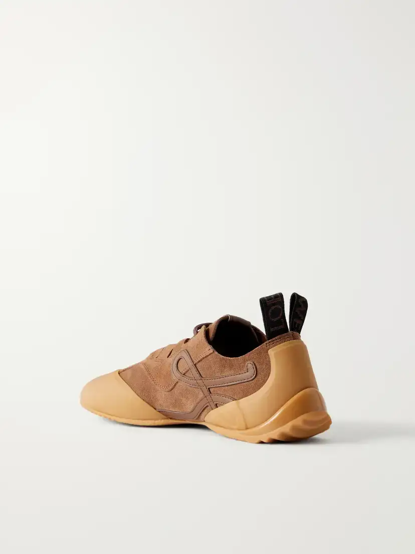 Loewe Grip Logo-appliquéd Leather-trimmed Suede And Tpu Sneakers - Brown | Thumbnail 3 Loewe Grip Logo-appliquéd Leather-trimmed Suede And Tpu Sneakers - Brown | Thumbnail 3