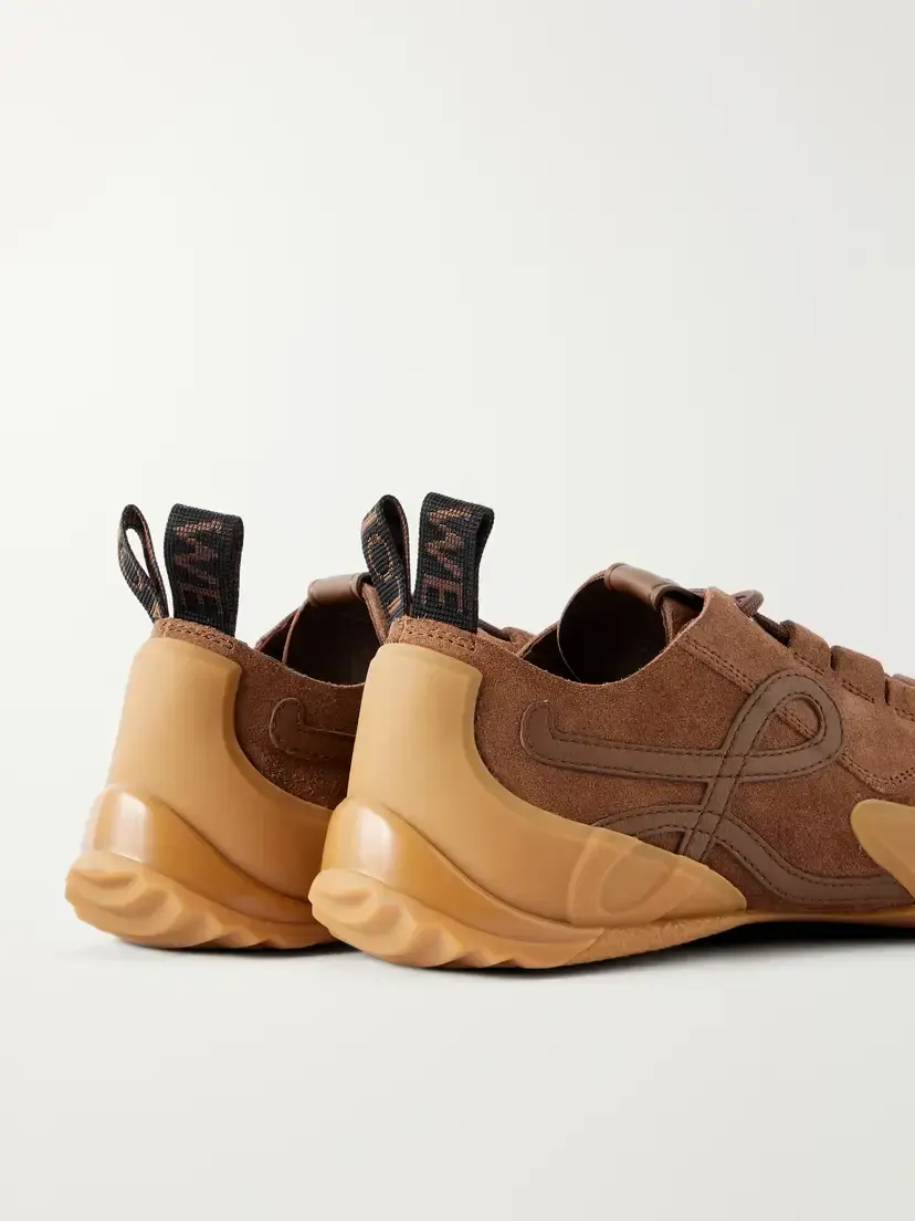 Loewe Grip Logo-appliquéd Leather-trimmed Suede And Tpu Sneakers - Brown | Thumbnail 5 Loewe Grip Logo-appliquéd Leather-trimmed Suede And Tpu Sneakers - Brown | Thumbnail 5