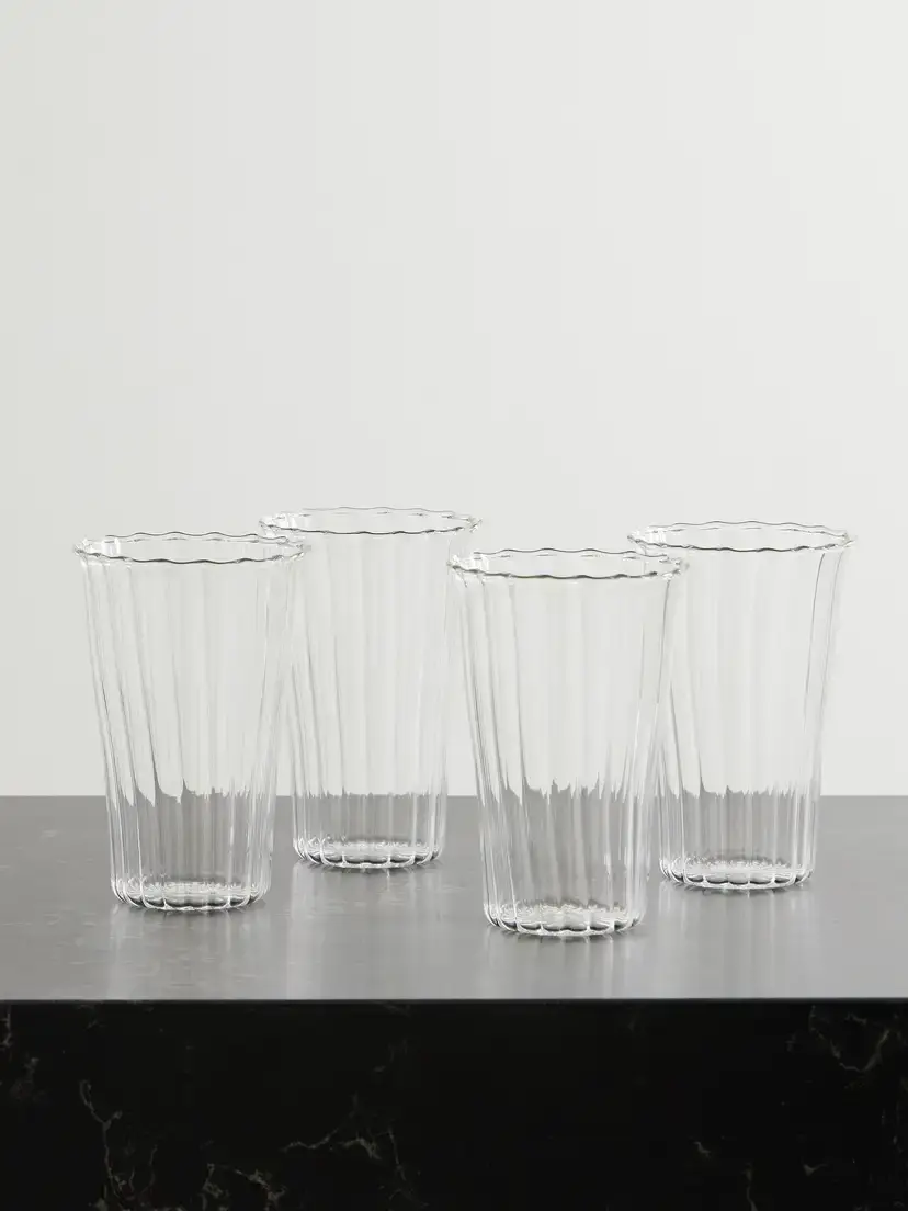 Sophie Lou Jacobsen Le Verre Grand Set Of Four Glass Tumblers