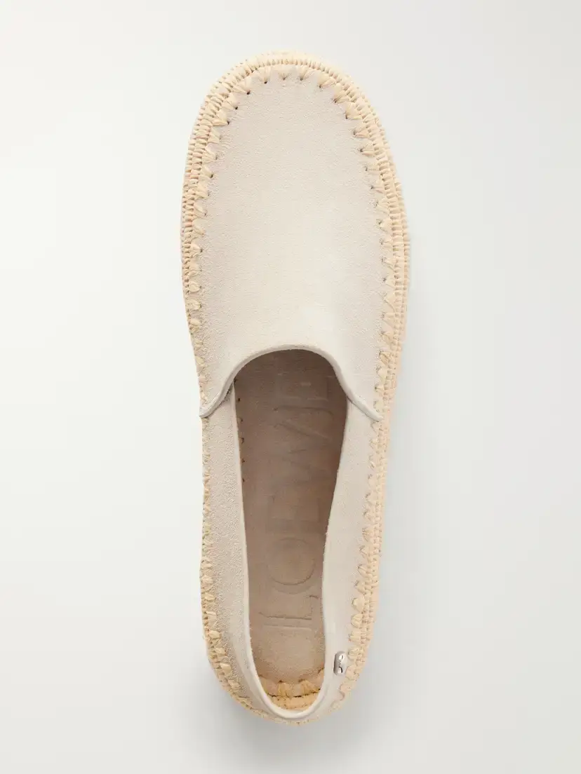 Loewe + Paula's Ibiza Rio Suede And Raffia Espadrilles - Neutrals | Thumbnail 6