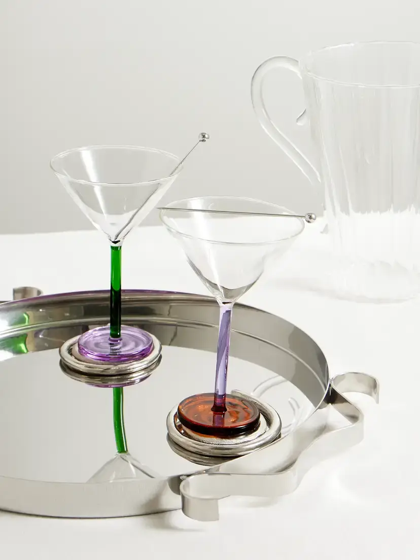 Sophie Lou Jacobsen Piano Set Of Two Cocktail Glasses And Stainless Steel Skewers | Thumbnail 2