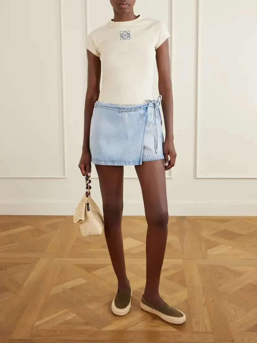 Loewe + Paula's Ibiza Rio Suede And Raffia Espadrilles - Green | Thumbnail 4 Loewe + Paula's Ibiza Rio Suede And Raffia Espadrilles - Green | Thumbnail 4