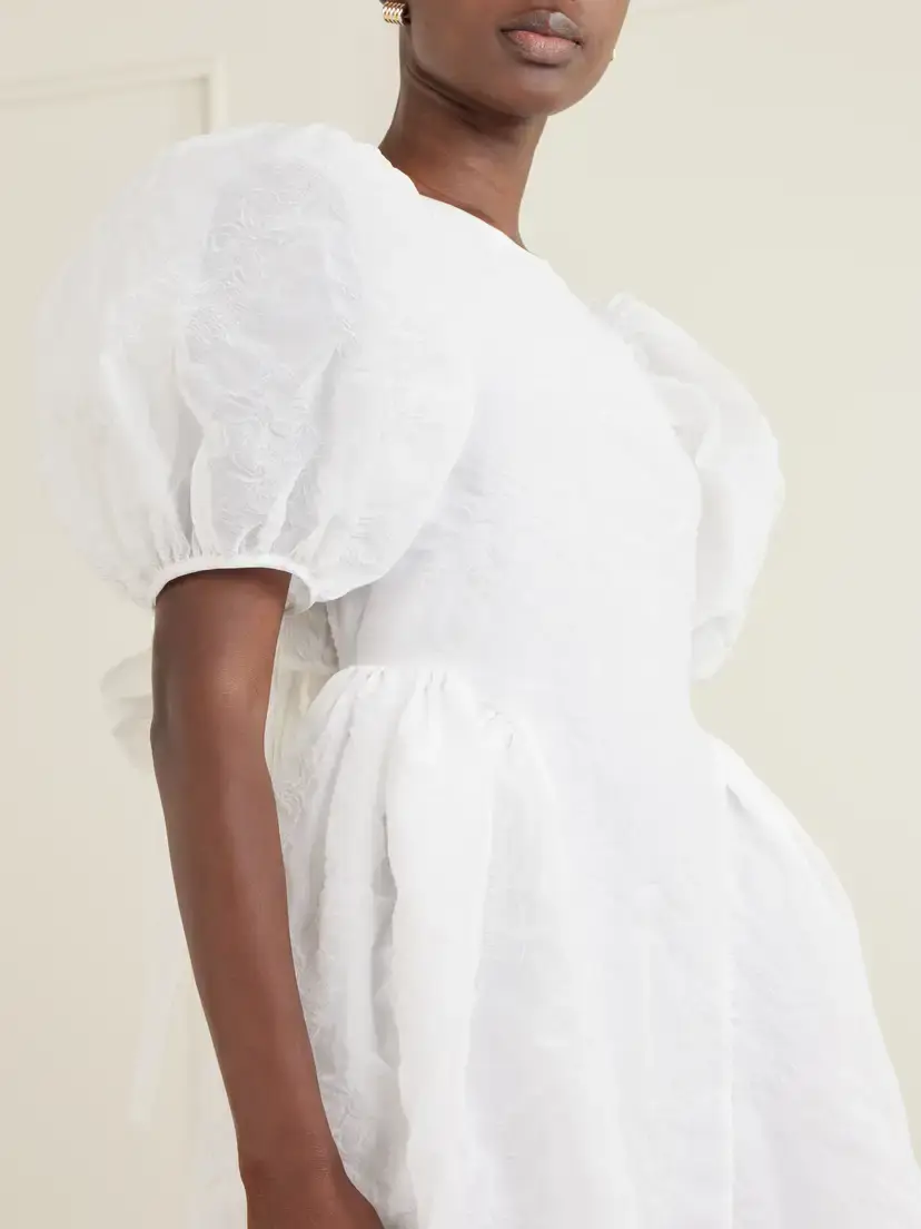 Cecilie Bahnsen Crinkled Papillon Matelassé Midi Dress | Thumbnail 5 Cecilie Bahnsen Crinkled Papillon Matelassé Midi Dress | Thumbnail 5