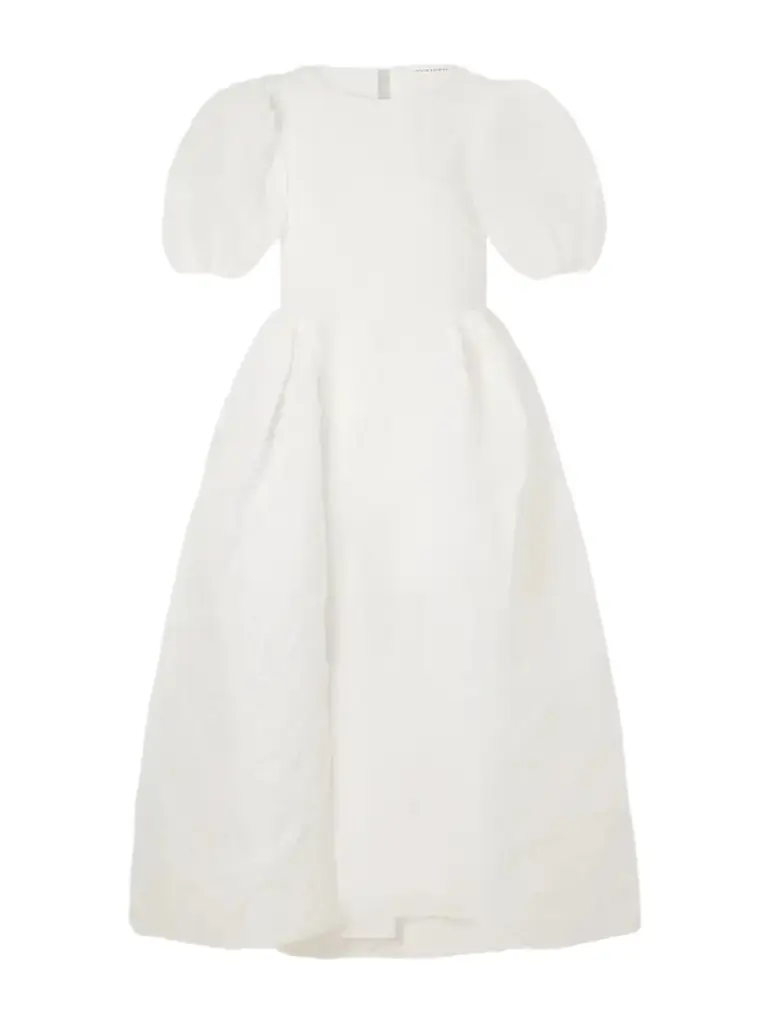Cecilie Bahnsen Crinkled Papillon Matelassé Midi Dress