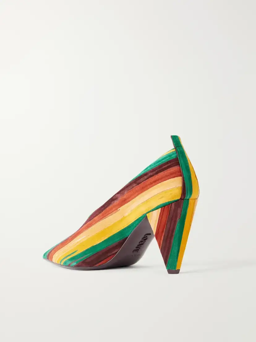 Loewe Origami 85 Striped Suede Pumps | Thumbnail 3 Loewe Origami 85 Striped Suede Pumps | Thumbnail 3