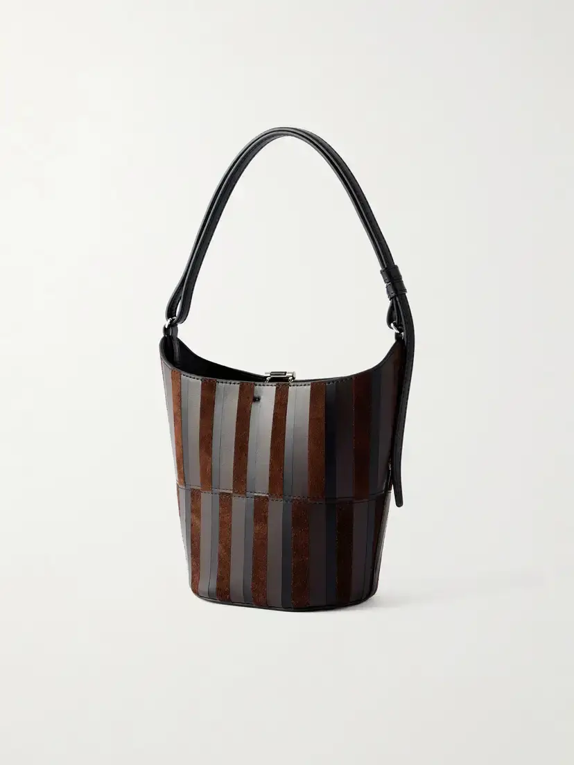 Proenza Schouler Mini Bucket Intarsia Leather And Suede Bag - Black | Thumbnail 4 Proenza Schouler Mini Bucket Intarsia Leather And Suede Bag - Black | Thumbnail 4