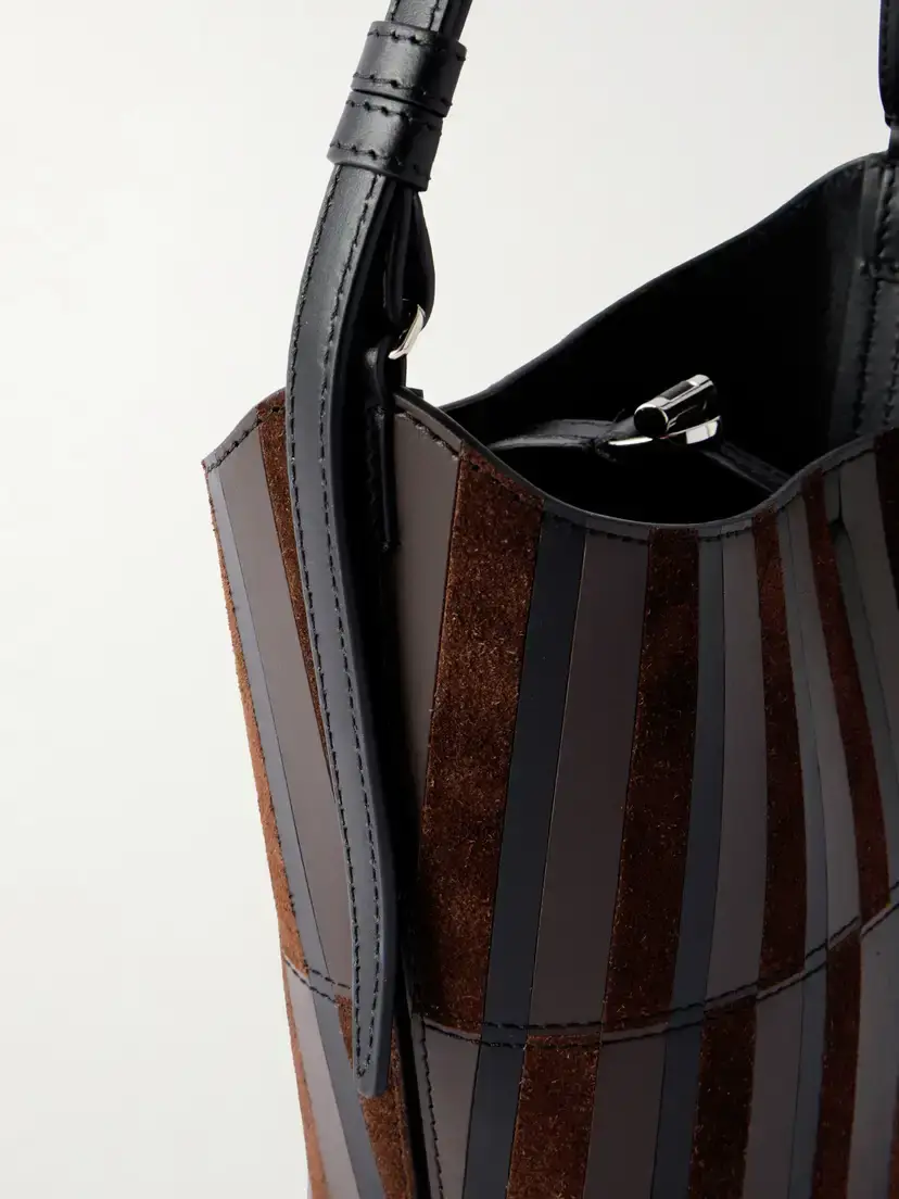 Proenza Schouler Mini Bucket Intarsia Leather And Suede Bag - Black | Thumbnail 5 Proenza Schouler Mini Bucket Intarsia Leather And Suede Bag - Black | Thumbnail 5