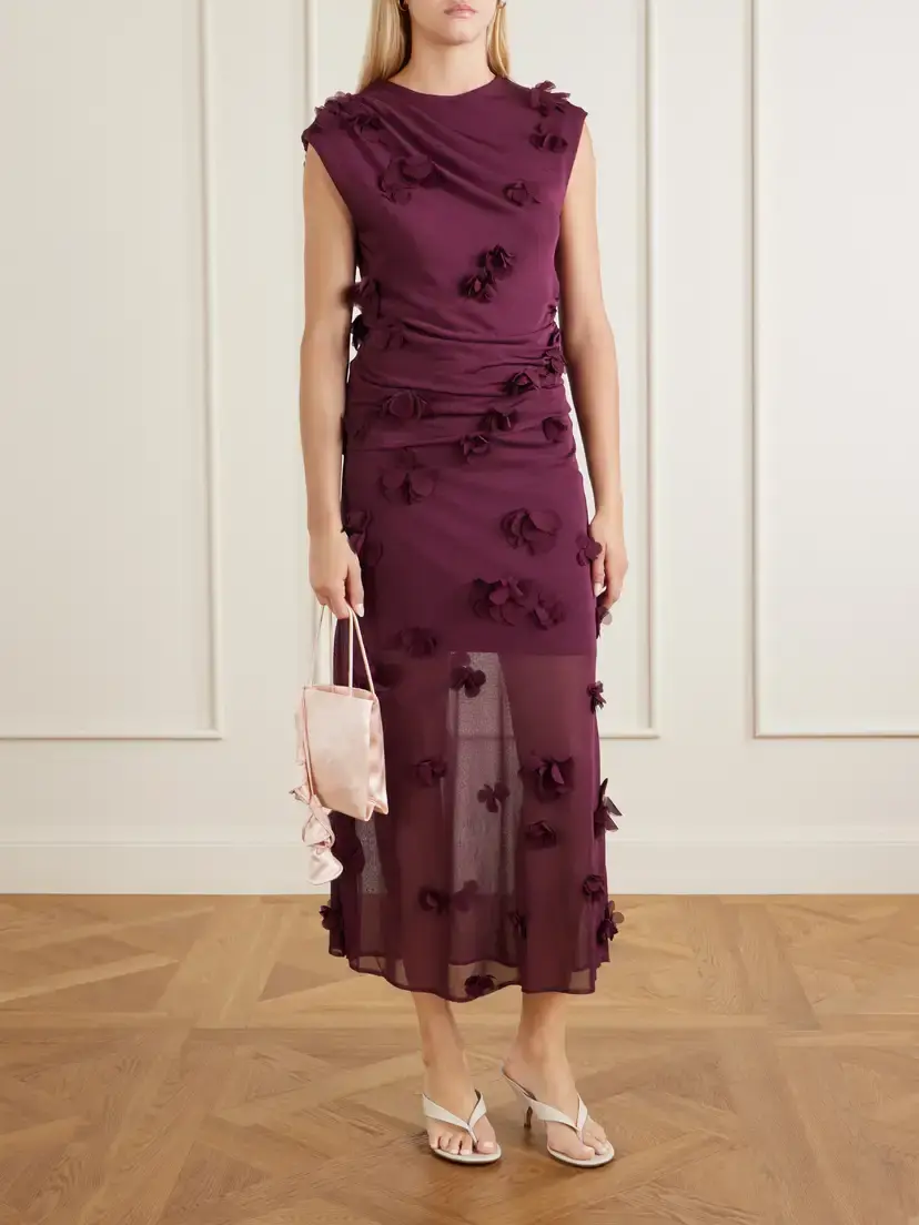 Simkhai Cora Floral-appliqué Midi Skirt | Thumbnail 2 Simkhai Cora Floral-appliqué Midi Skirt | Thumbnail 2