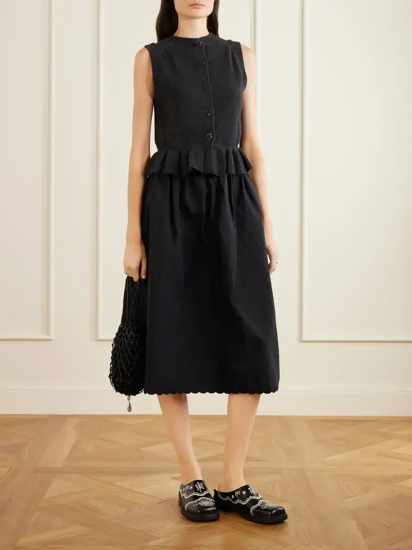 Cecilie Bahnsen Ruffled Cashmere And Wool-blend Sweater Vest | Thumbnail 2 Cecilie Bahnsen Ruffled Cashmere And Wool-blend Sweater Vest | Thumbnail 2