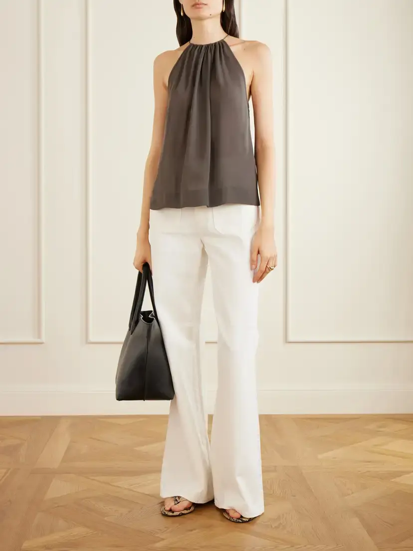 Nili Lotan Nikki Silk Halterneck Tank | Thumbnail 2