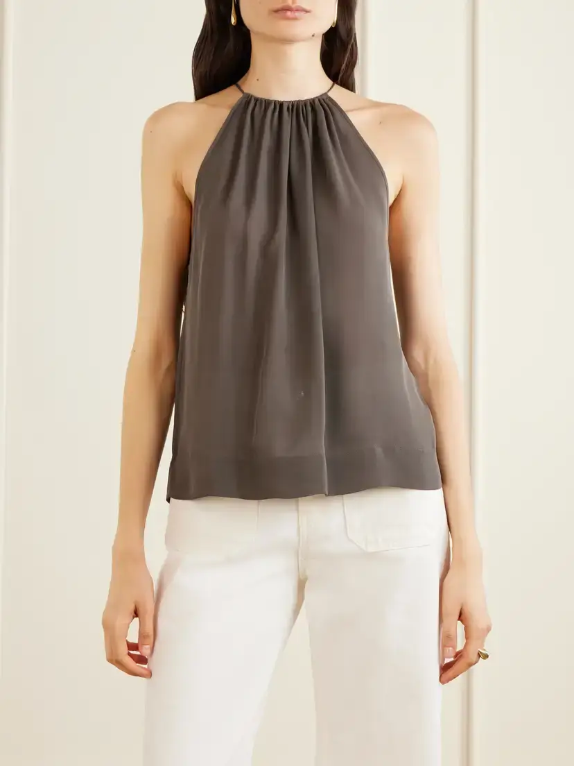 Nili Lotan Nikki Silk Halterneck Tank | Thumbnail 3