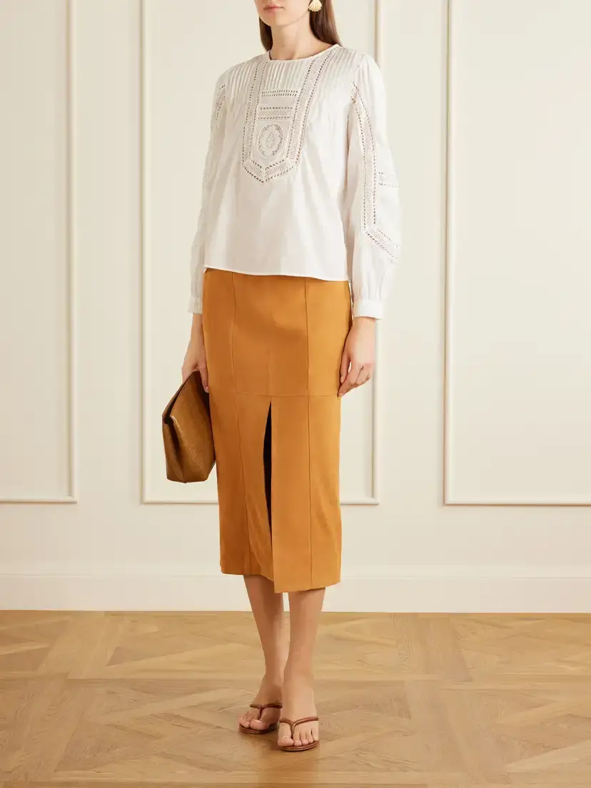 Ulla Johnson Orion Suede Midi Skirt | Thumbnail 2 Ulla Johnson Orion Suede Midi Skirt | Thumbnail 2