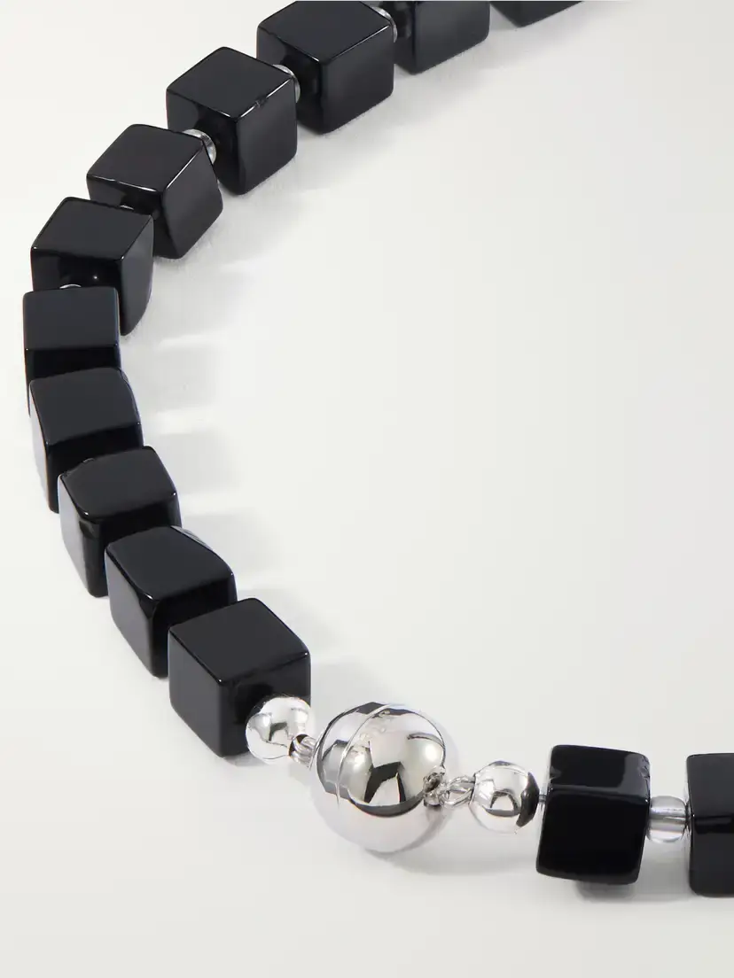 Julietta Oro Rhodium-plated, Shell And Onyx Necklace - Black | Thumbnail 3 Julietta Oro Rhodium-plated, Shell And Onyx Necklace - Black | Thumbnail 3
