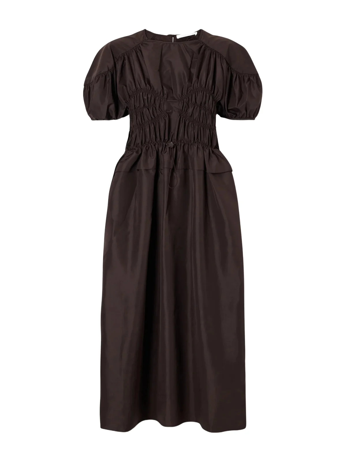 Cbbetsy Gathered Faille Midi Dress
