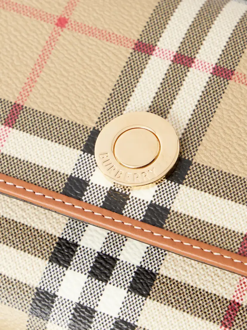 Burberry Checked Leather-trimmed Coated Canvas Clutch | Thumbnail 5