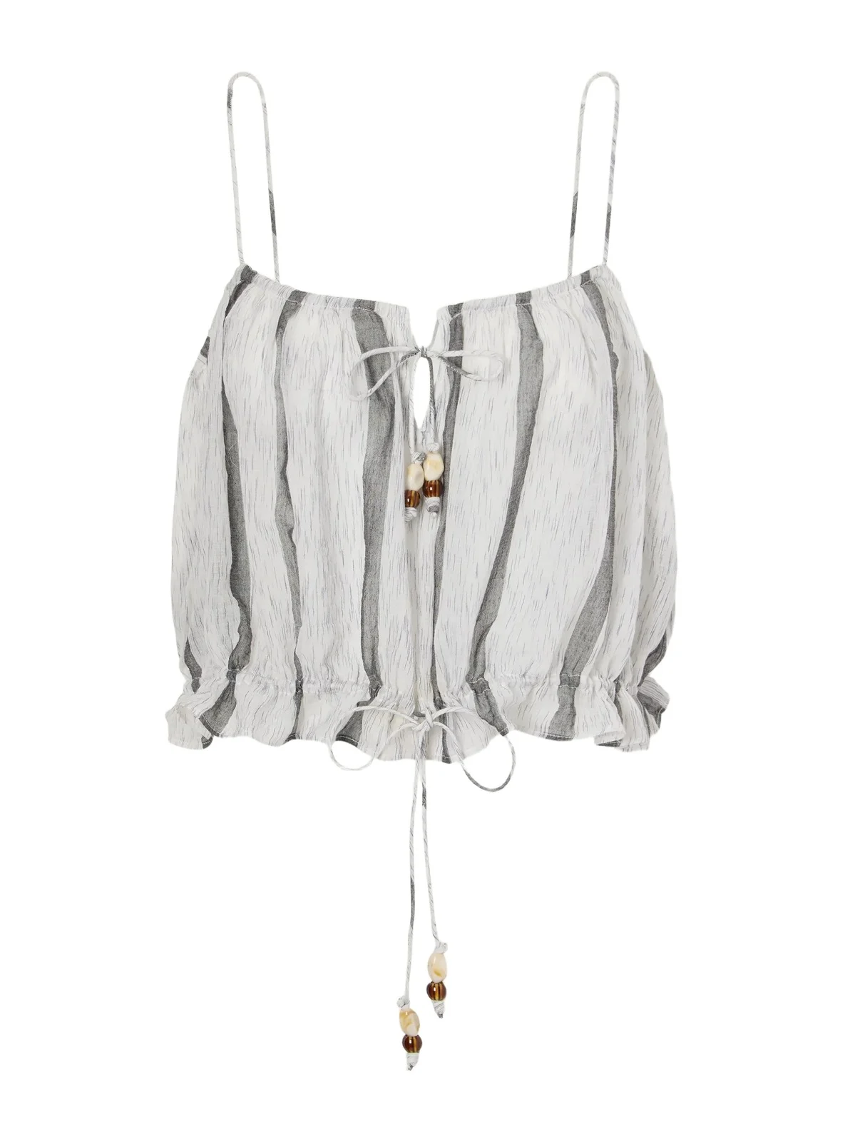 Ulla Johnson Cara Bead-embellished Striped Cotton Coverup