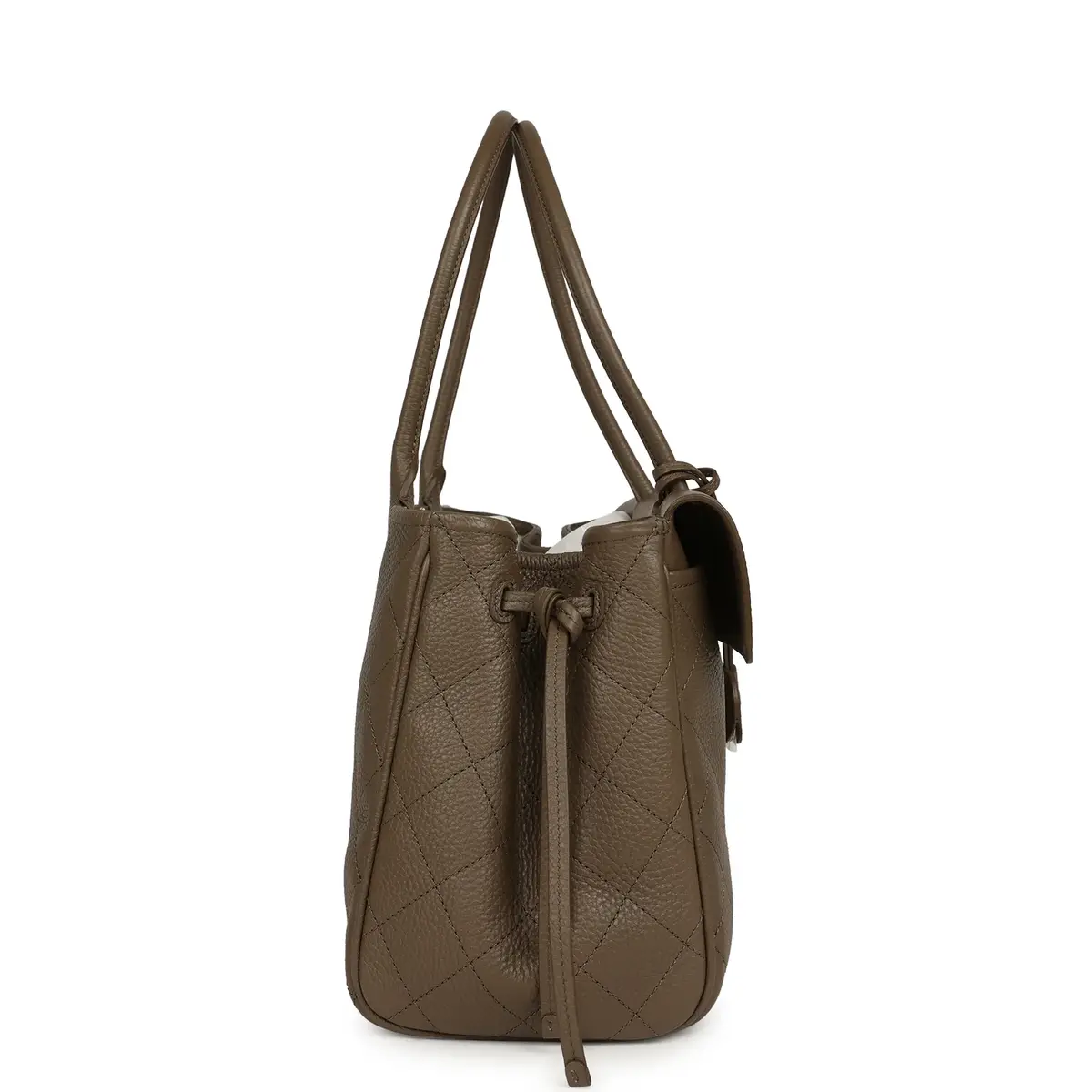 Chanel Chanel Large "Urban Essential" East West Shopping Tote Dark Khaki Caviar Gold Hardware | Thumbnail 3 Chanel Chanel Large "Urban Essential" East West Shopping Tote Dark Khaki Caviar Gold Hardware | Thumbnail 3