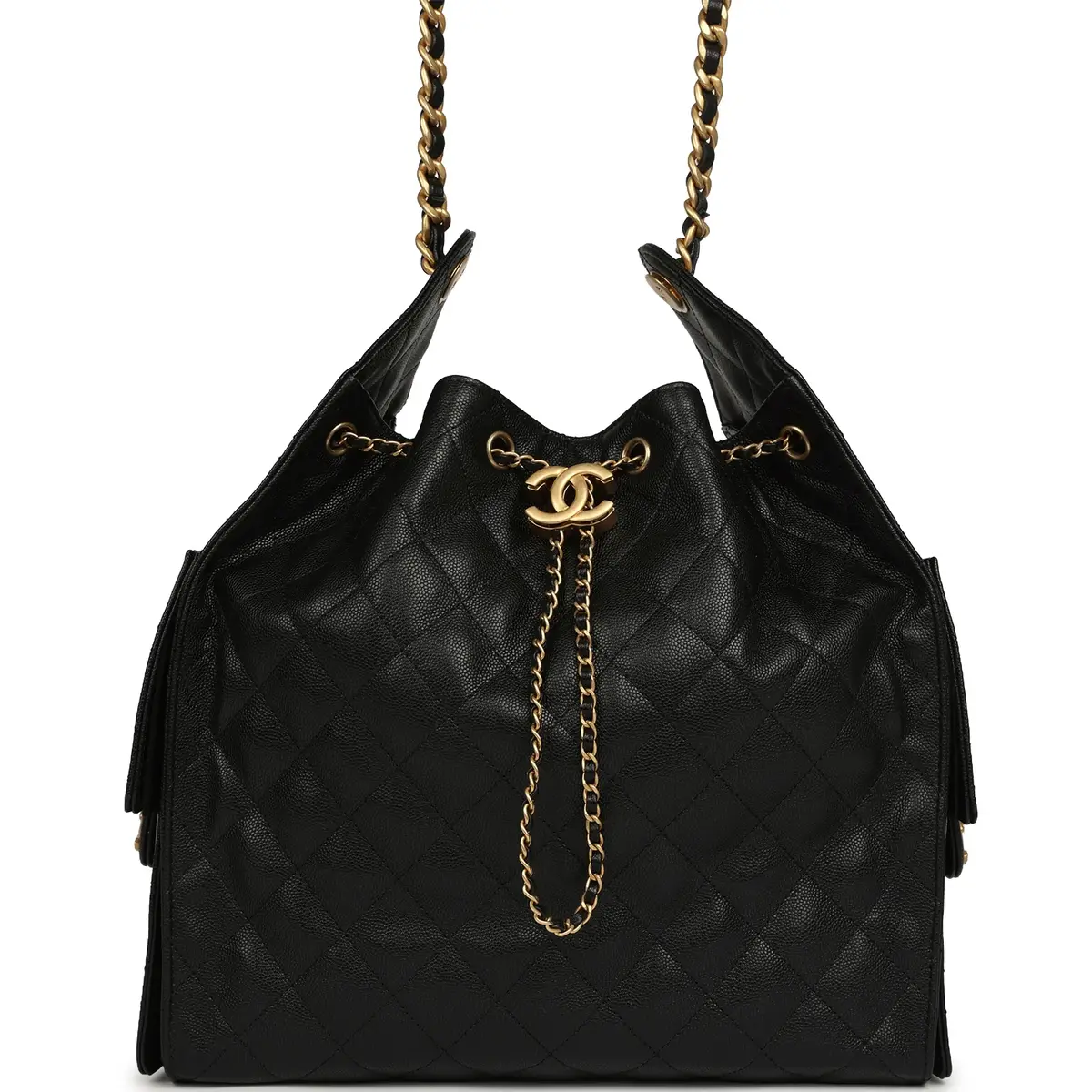 Chanel Chanel Medium 25 Hobo Bag Black Caviar Antique Gold Hardware | Image 1 Chanel Chanel Medium 25 Hobo Bag Black Caviar Antique Gold Hardware | Image 1