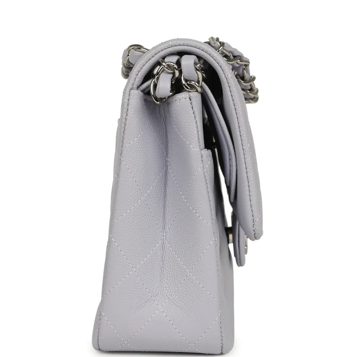 Chanel Chanel Medium Classic Double Flap Bag Light Purple Caviar Silver Hardware | Thumbnail 3 Chanel Chanel Medium Classic Double Flap Bag Light Purple Caviar Silver Hardware | Thumbnail 3