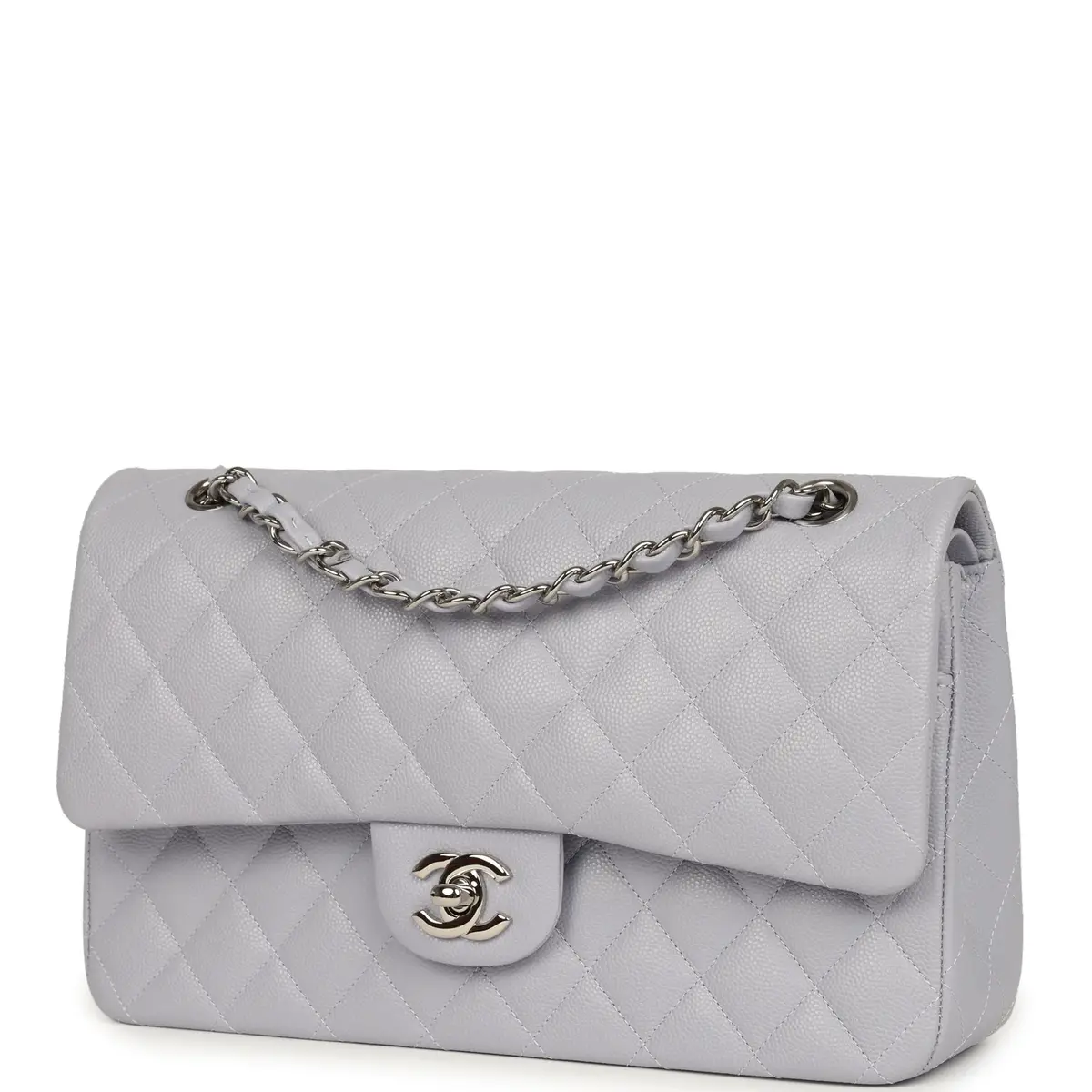Chanel Chanel Medium Classic Double Flap Bag Light Purple Caviar Silver Hardware | Thumbnail 5 Chanel Chanel Medium Classic Double Flap Bag Light Purple Caviar Silver Hardware | Thumbnail 5