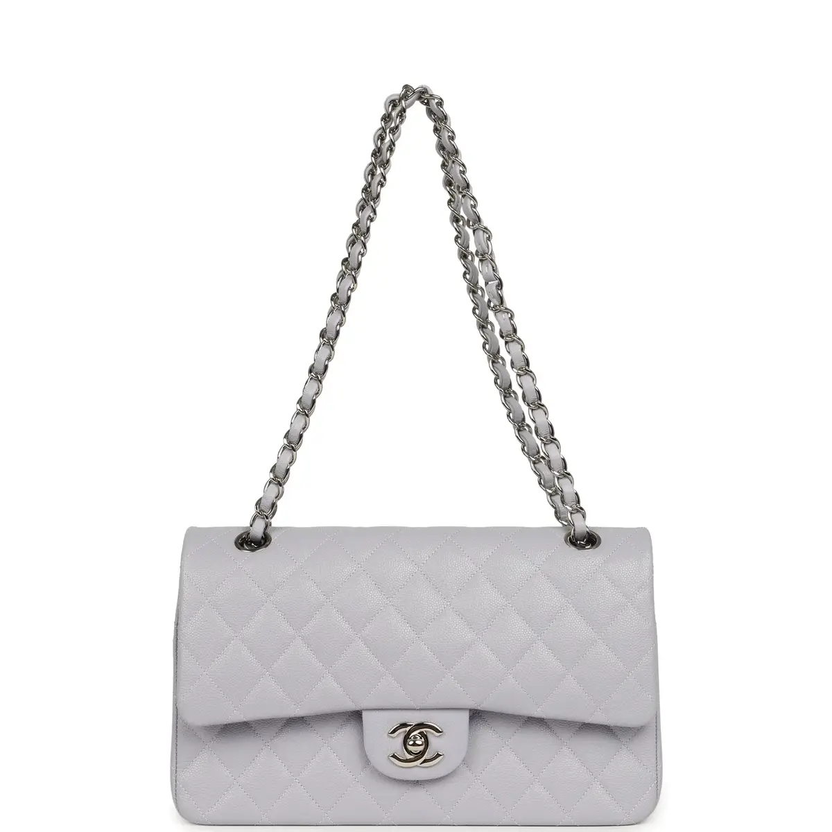Chanel Chanel Medium Classic Double Flap Bag Light Purple Caviar Silver Hardware | Thumbnail 7 Chanel Chanel Medium Classic Double Flap Bag Light Purple Caviar Silver Hardware | Thumbnail 7