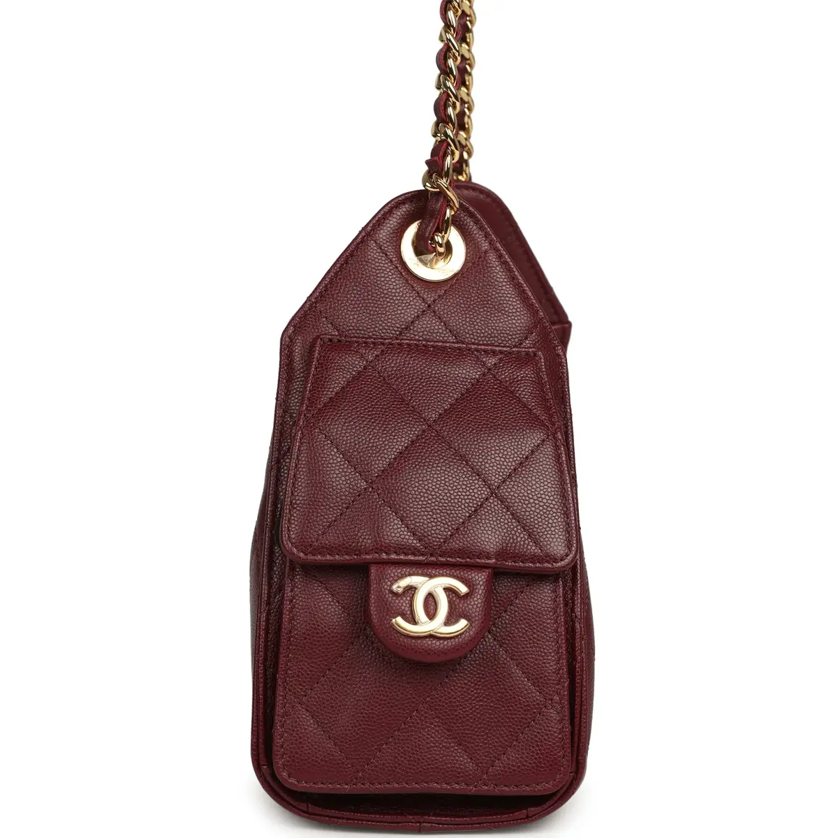 Chanel Chanel Mini 25 Hobo Bag Dark Burgundy Caviar Gold Hardware | Thumbnail 3 Chanel Chanel Mini 25 Hobo Bag Dark Burgundy Caviar Gold Hardware | Thumbnail 3