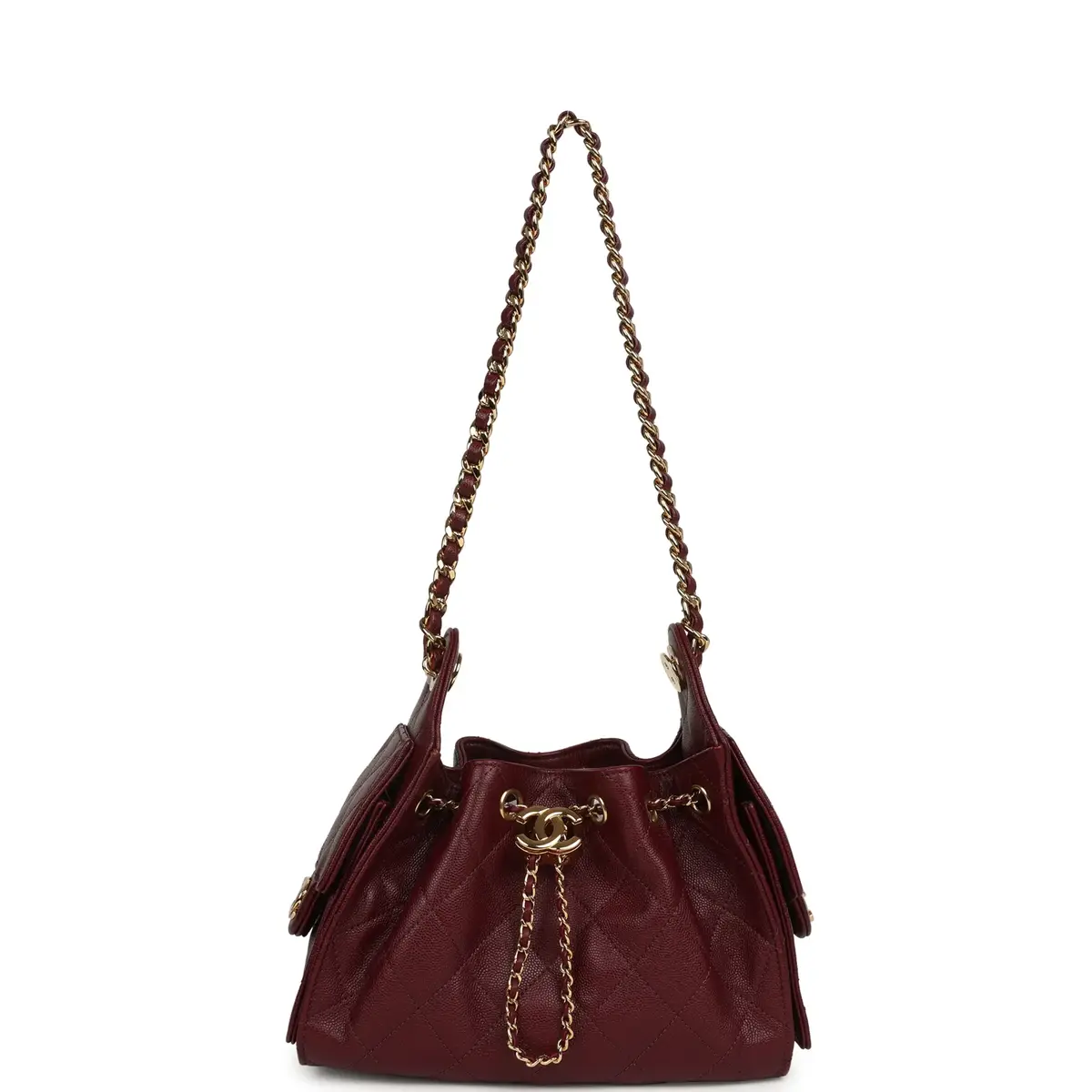 Chanel Chanel Mini 25 Hobo Bag Dark Burgundy Caviar Gold Hardware | Thumbnail 7 Chanel Chanel Mini 25 Hobo Bag Dark Burgundy Caviar Gold Hardware | Thumbnail 7