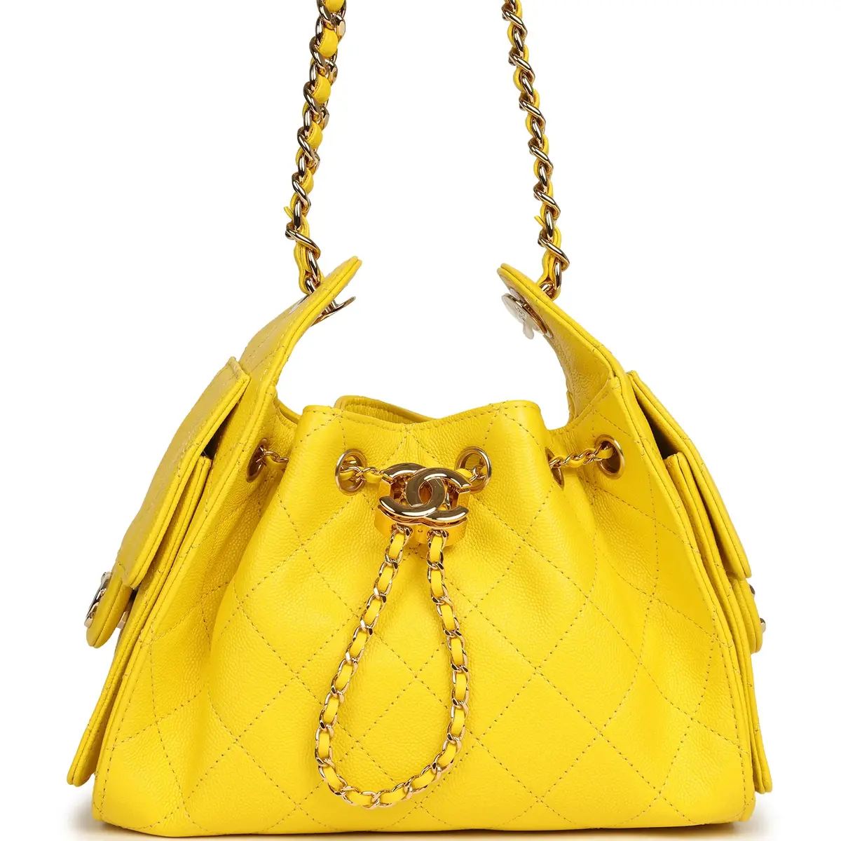 Chanel Chanel Mini 25 Hobo Bag Yellow Caviar Gold Hardware | Image 1 Chanel Chanel Mini 25 Hobo Bag Yellow Caviar Gold Hardware | Image 1