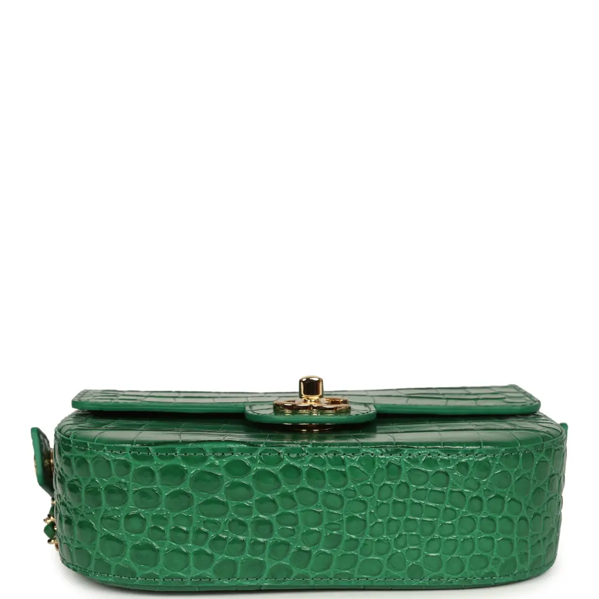 Chanel Chanel Mini Top Handle "Turn Around" Flap Bag Green Croc Embossed Calfskin Gold Hardware | Thumbnail 7 Chanel Chanel Mini Top Handle "Turn Around" Flap Bag Green Croc Embossed Calfskin Gold Hardware | Thumbnail 7